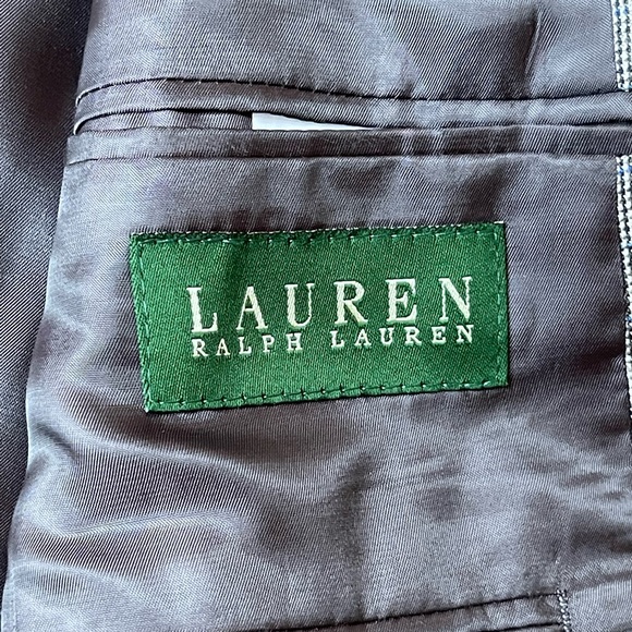 Ralph Lauren Modern Fit Plaid Silk-Wool Men’s Suit Jacket| Sz 46L - Picture 12 of 13